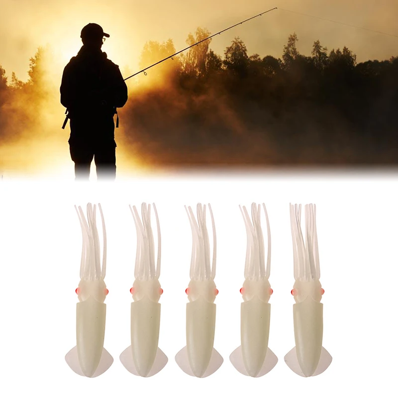 5 шт. светящаяся рыболовная приманка осьминог юбка плавающая мягкие приманки для