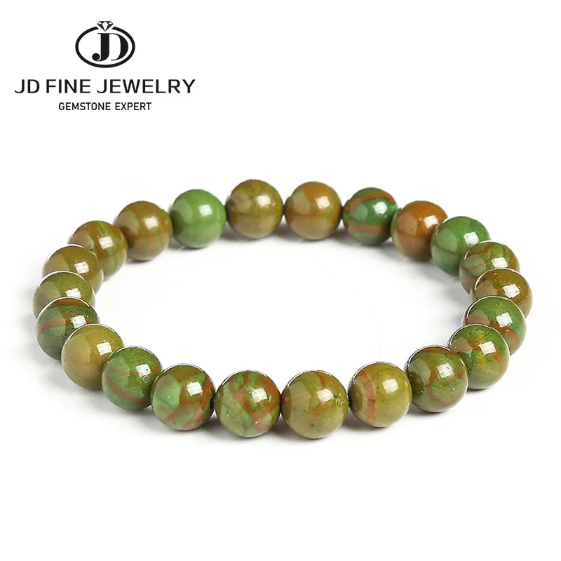 JD минималистичный 4 мм браслет из маленьких бусин для мужчин и женщин натуральный