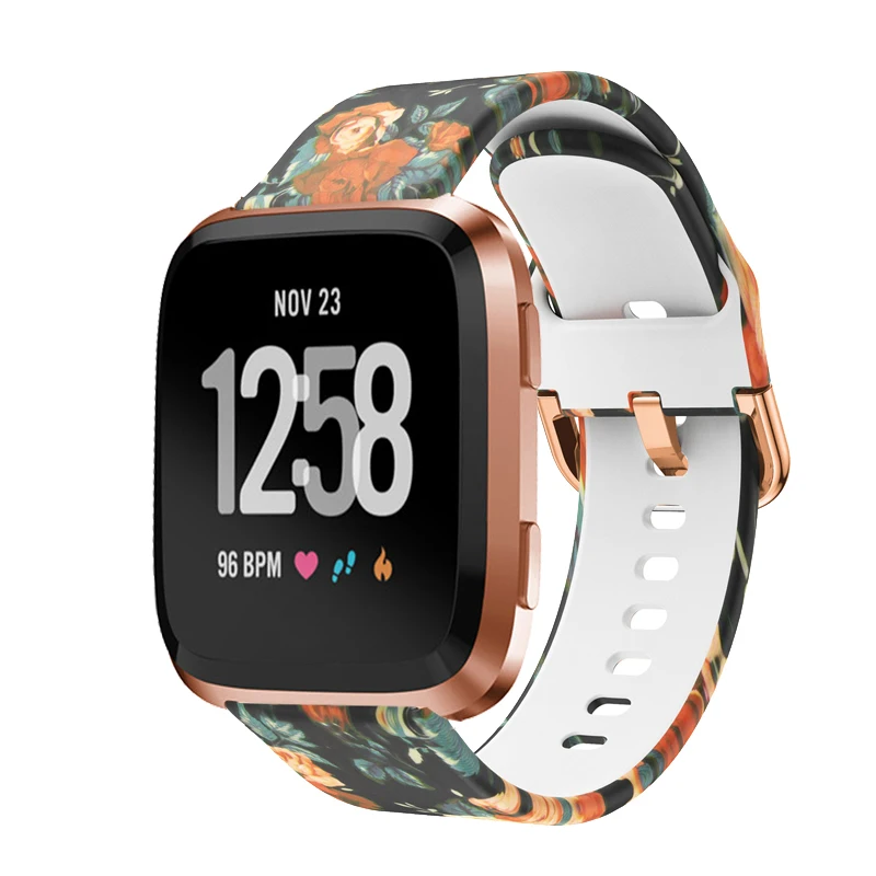 Ремешок спортивный для наручных часов Fitbit Versa 2 сменный Силиконовый Браслет