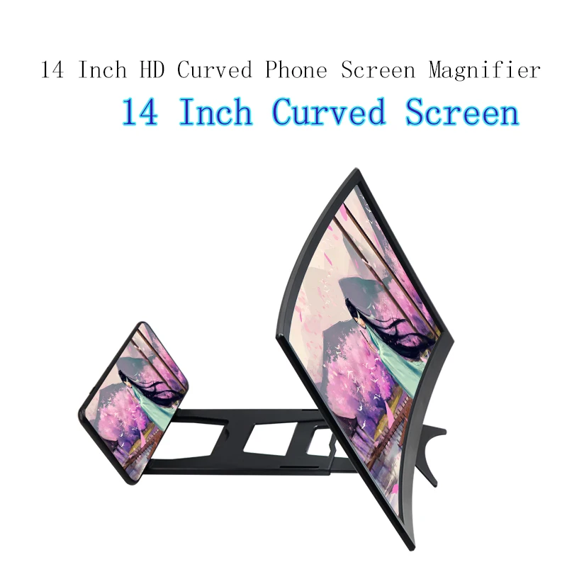 

3D HD Desk Stand Phone Screen Amplifier 14" Ultra-Clear Magnifying Glass For Video TV Enlarged Magnifier For You Eyes Protection