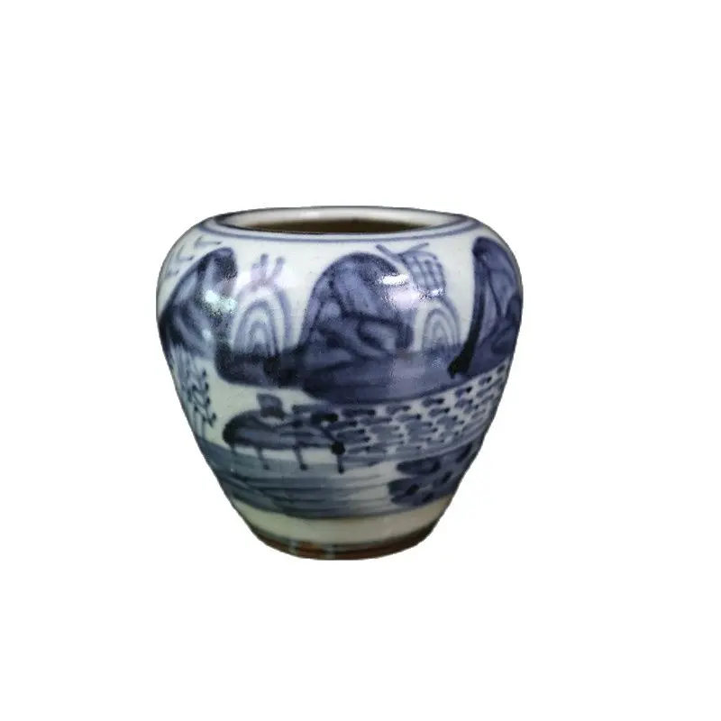 

Chinese Old Porcelain Blue And White Landscape Design Pot