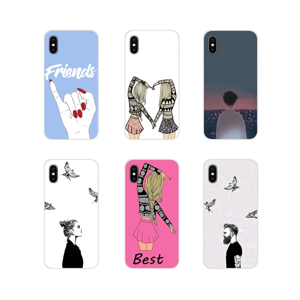 Чехол для сотового телефона лучший друг девушка парень Samsung Galaxy J1 J2 J3 J4 J5 J6 J7 J8 Plus