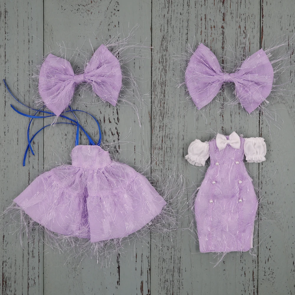 

Кукла Blyth icy DBS, 1/6, фиолетовое платье с зажимом