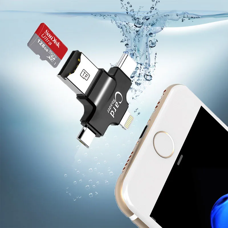 Флеш накопитель sandisk 4 в 1 флеш USB OTG 32 Гб 64 ГБ для iPhone 5/6/6/5c/Plus/7/ipad 16 Гб|USB