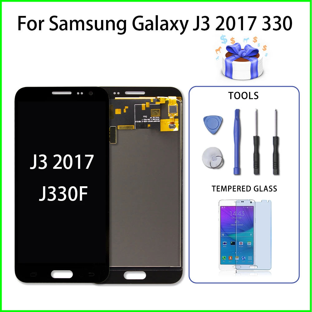 Мобильный телефон lcd s для Samsung Galaxy J3 2017 J330 J330F дисплей 3D кодирующий