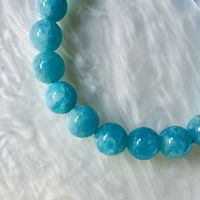 zhen d jewelry natural amazonite gemstone green blue gentle 10mm round beads bracelet charm stones gorgeous gift for man woman