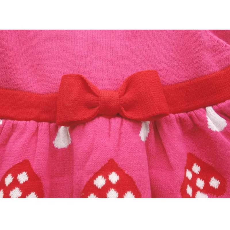 Spring Fall Baby Girls Dress Long Sleeve Knit Girl Dresses Kids Sweaters For Casual Children's Clothing 1-3 Yrs | Детская одежда и