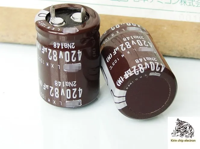 

8pcs / lot 420v 82uf 22 * 31 chemical LXM series high voltage electrolytic capacitor volume: 22x31mm