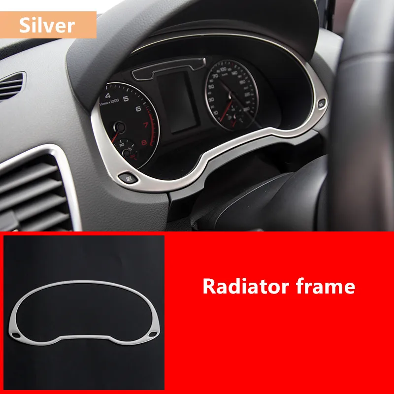 radiator frame Автомобильная дверная ручка стерео аудио динамик рамка Накладка для Audi Q3 2013-18 нержавеющая сталь консоль Декор полоса лампа для чтения рамка - Название цвета: radiator frame