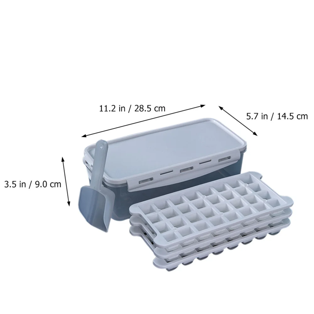 

Ice Cube DIY Making Mold with Storage Container Box and Lid (White)