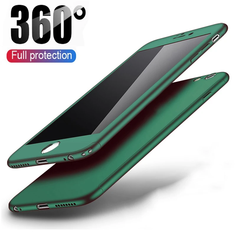 360 всего тела чехлы кошельки для телефона с стеклом Iphone 12 11 Pro Max XR XS X защитный чехол SE2020 8 7 6 6S Plus 5S