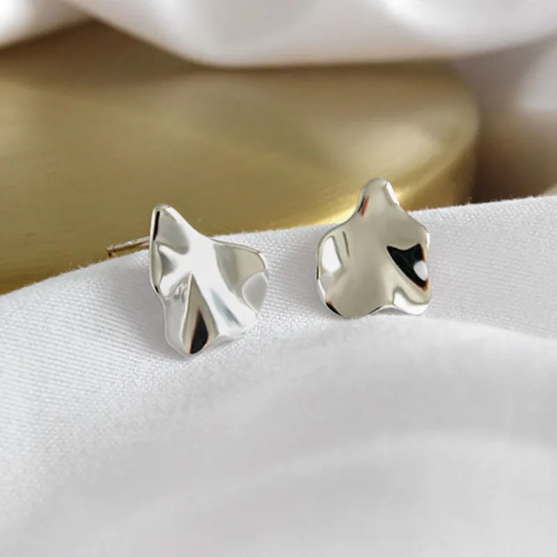 S'STEEL Irregular Stud Earrings For Women 925 Sterling Silver Minimalist Earring Regalos Para Mujer Brincos As Mulheres | Украшения и