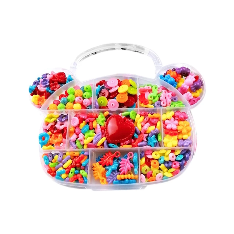 

Kids DIY Handmade Bead Toy with Accessory Set Creative Girl Jewelry Making Educational Bead Craft Children Gift
