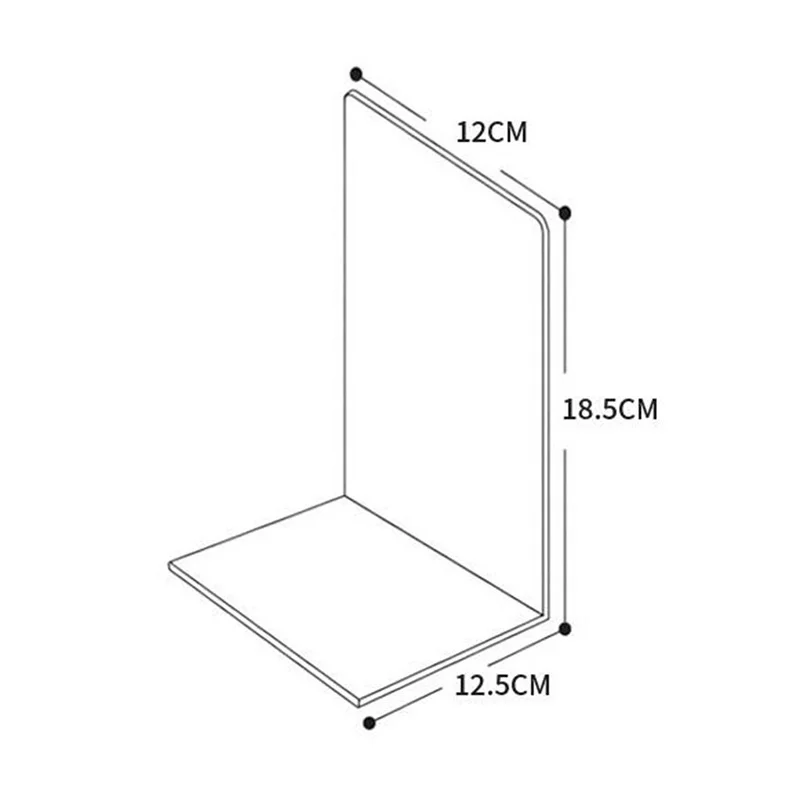 

1pc Transparent Acrylic Bookends Book Support Shelf Rack Bookends Book Shelf Desk Organizer Book Holder School Office Supplies