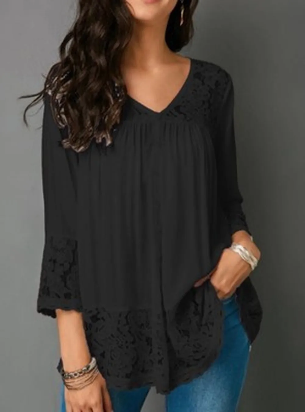 ZOGAA 2019 Женские однотонные блузки с v-образным вырезом на шнуровке шифоновые белые