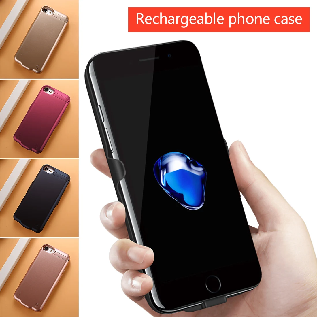 

Slim Battery Charger Case For iPhone6/7/8 Max External Power Bank Charging Case For 6P/7P/8P Battery Back Cover with Plug