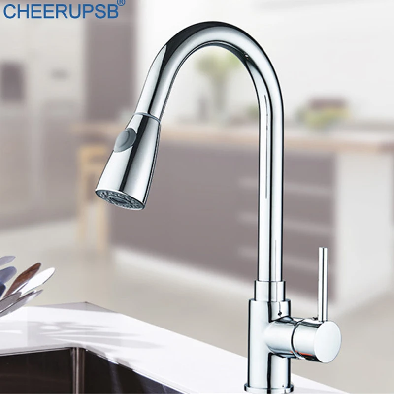 Выдвижной Смеситель для кухонной раковины вытяжной смеситель душа воды на