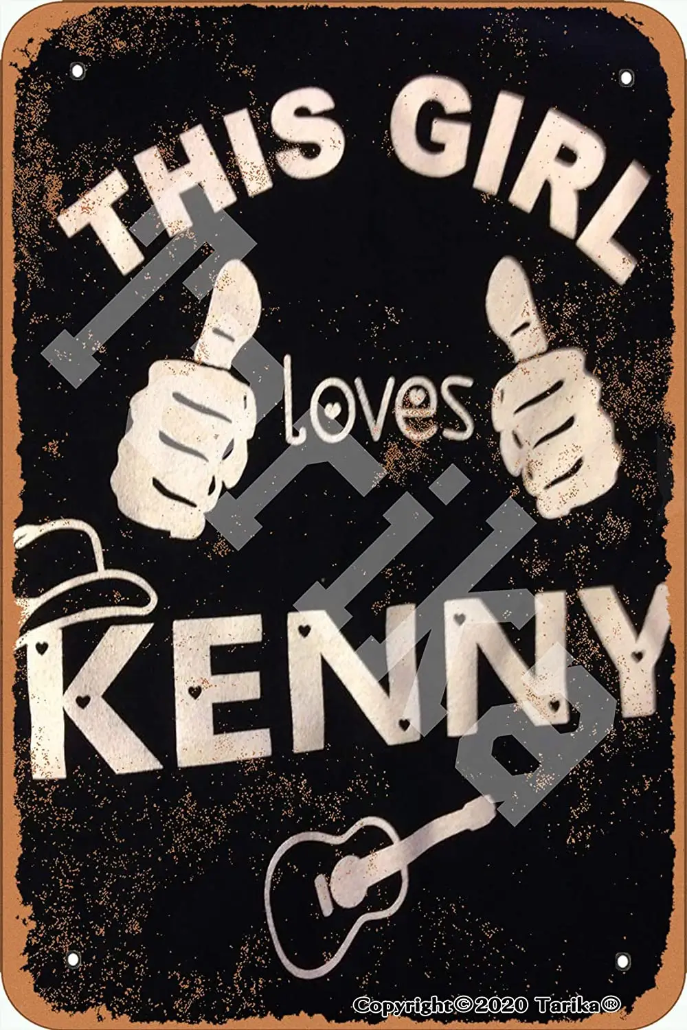 

This Girl Love Kenny 20X30 cm Iron Retro Look Decoration Plaque Sign for Home Inspirational Quotes Wall Decor