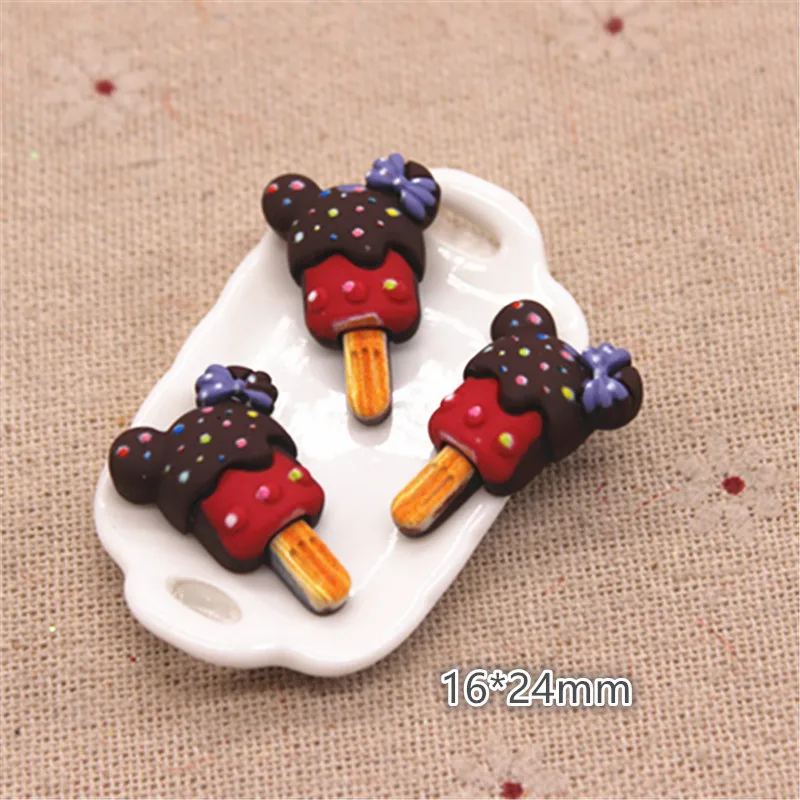 Кавайный Красочный леденец ручной росписи 20 шт. с плоским основанием кабошон