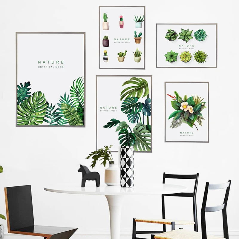 

Nordic Style Green Leaves Wall Stickers Bedroom Living Room Dining Room Kitchen Kids Room DIY Vinyl Wall Decals Door Murals
