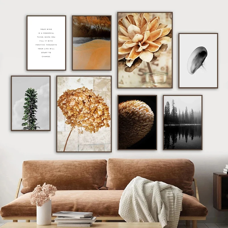 Hyacint цветок елка озеро облако фотокартина на холсте скандинавские постеры и