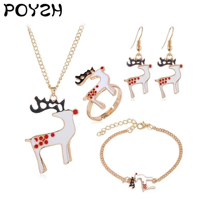 Рождественская серия новогодний костюм ювелирные изделия олень кулон ожерелье