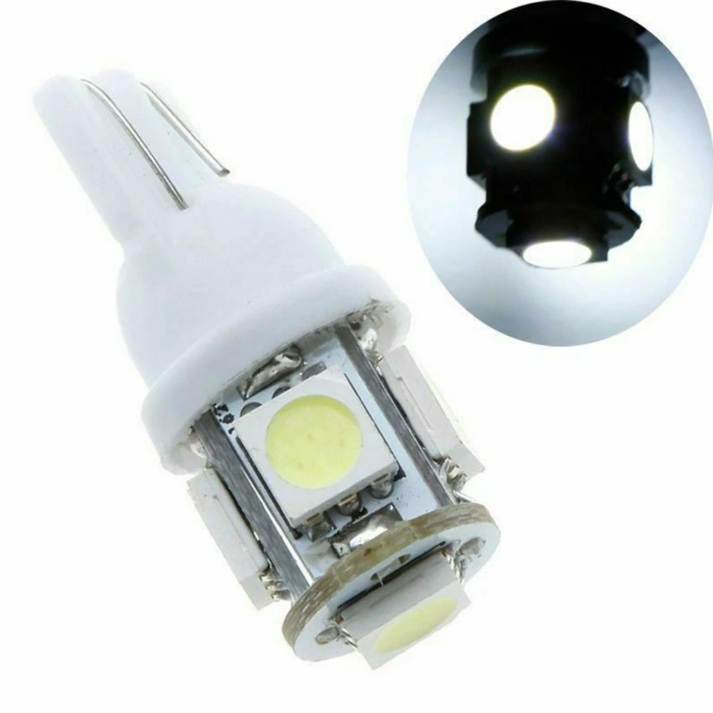 15 шт. автомобильные белые светодиодные лампы T10 5050 5smd с клиновидным цоколем W5W 194 168