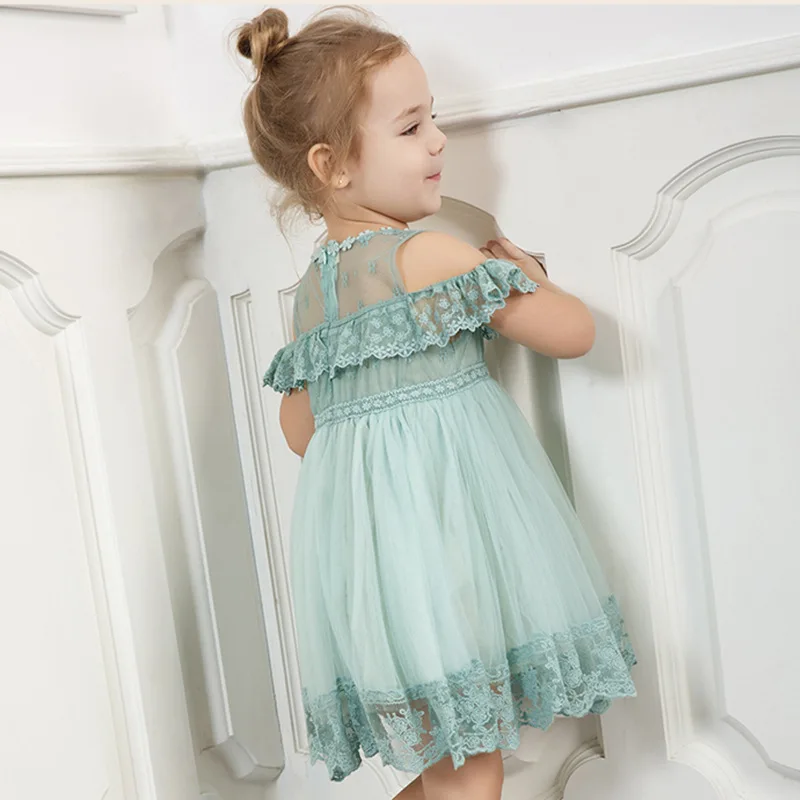 Платье для девочек платье принцессы Сетчатое свадебное Летнее Детское с
