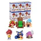 4-6 см 6 шт.компл. No Game No Life фигурки Shiro Sora Jibril Hatsuse Izuna Steve Q Ver. Куклы Аниме модели игрушки