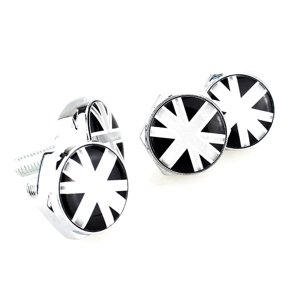 1 компл. хромированные металлические винты с британским флагом и силиконовой