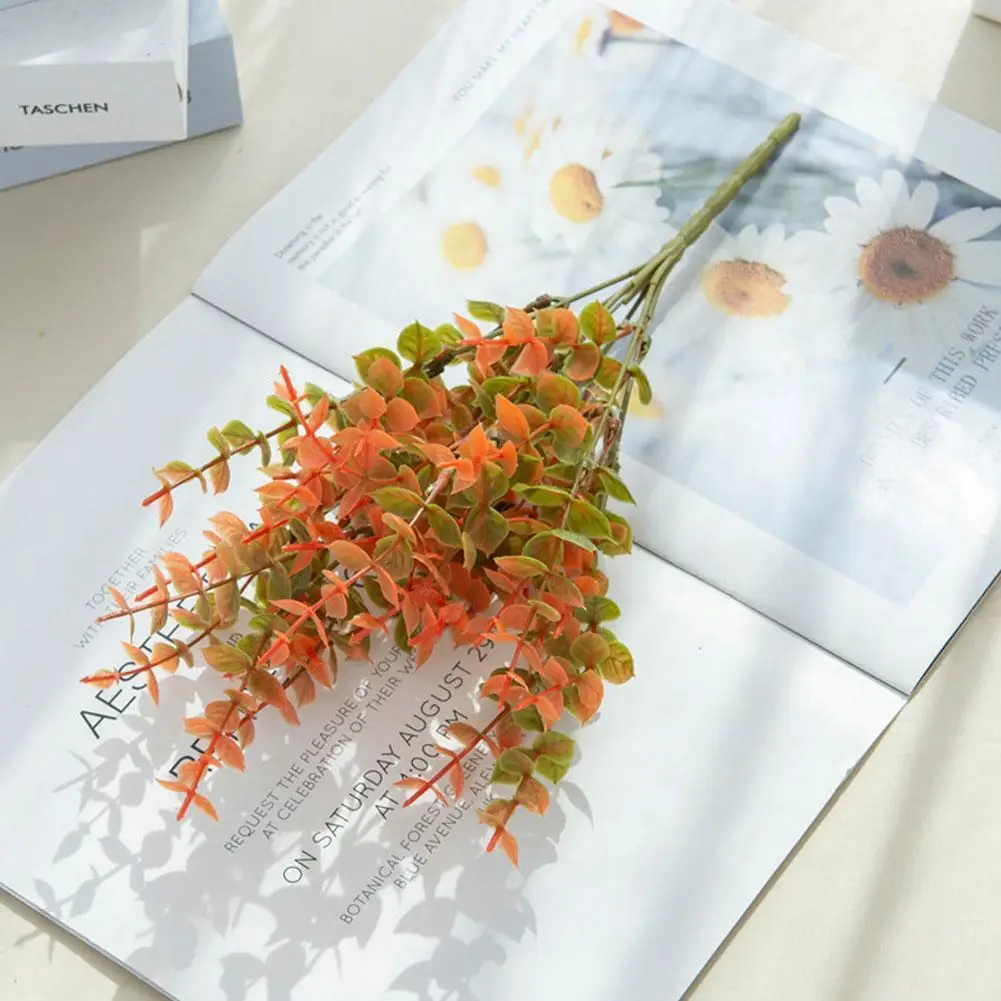 

1pc Artificial Plants Plastic Eucalyptus Leaf New Year Christmas Decorations For Home Outdoor Garden Scrapbooking Wedding Vase