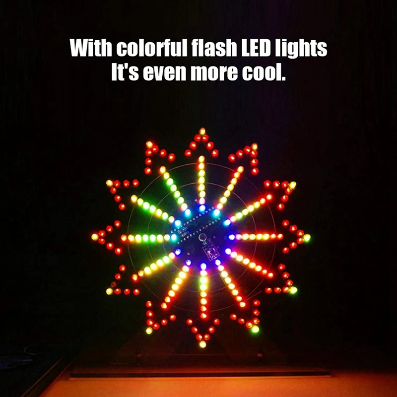 DIY LED Ferris Wheel Colorful Flash Plug-in Kit for Electric Rotating with 12X12 Dot Design | Дом и сад