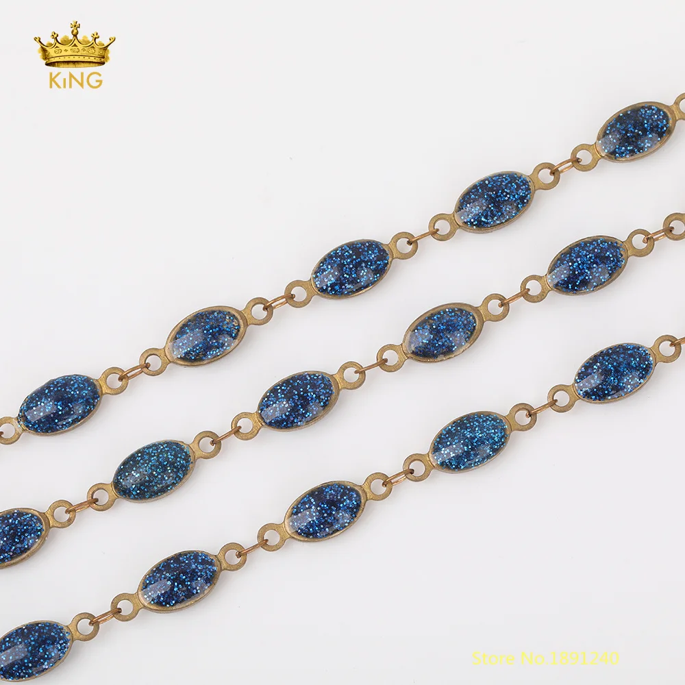 5 метров овальные пластиковые бусины четки цепи фурнитура латунная медная