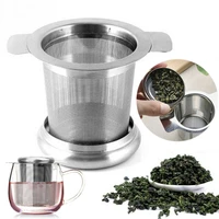 reusable stainless steel mesh tea infuser tea strainer teapot tea leaf spice filter drinkware kitchen accessories