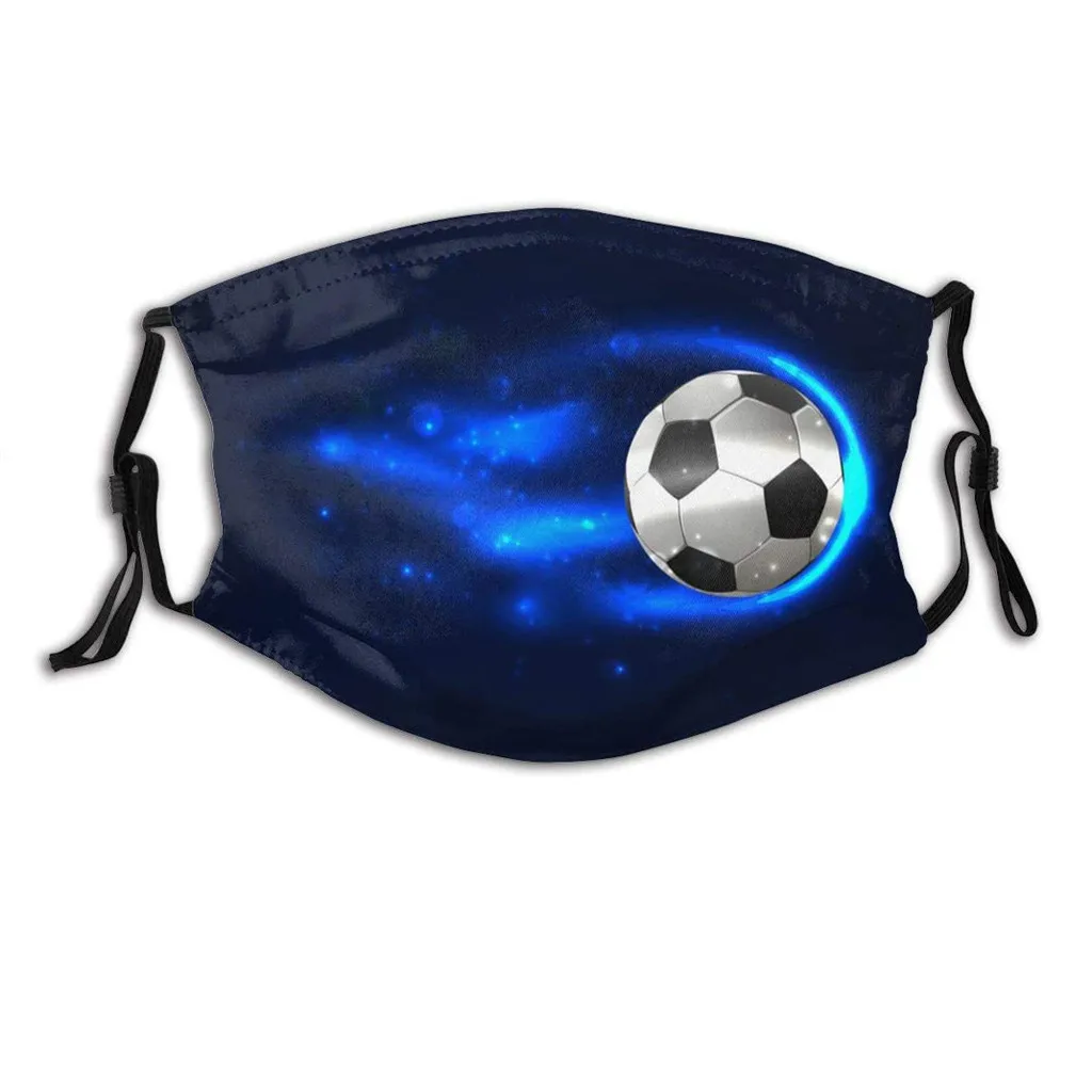 Маски для взрослых и 2 шт. фильтров ветрозащитные маски PM2.5 с принтом футбольного