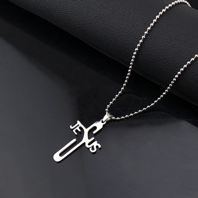 Цепочка с кулоном в виде Креста Иисуса для мужчин и женщин религиозное украшение