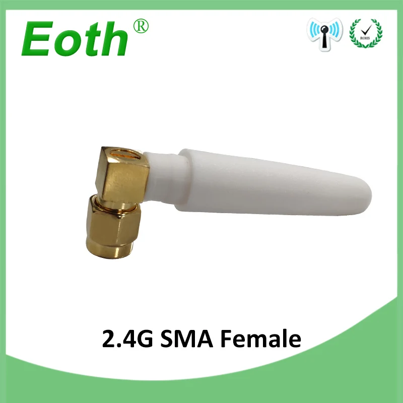 EOTH 10pcs 2.4g antenna 2~3dbi sma female wlan wifi 2.4ghz antene pbx iot module router tp link signal receiver antena high gain
