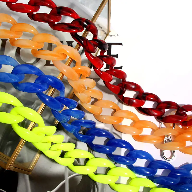 Простой акриловый брелок в стиле хип-хоп JUST FEEL широкий плоский женский джинсовый