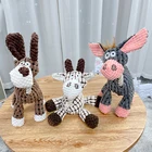 Веселая форма осла, игрушка для домашних животных, Вельветовая жевательная игрушка для собак, пищалка для щенков, пищалка, плюшевая косточка, молярная собака, игрушка, аксессуары для семьи