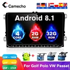 Автомагнитола Camecho, 2 Din, Android, GPS, стерео, мультимедийный плеер для VWVolkswagenGolfPoloPassatb7b6SkodaSeatOctaviaTiguan
