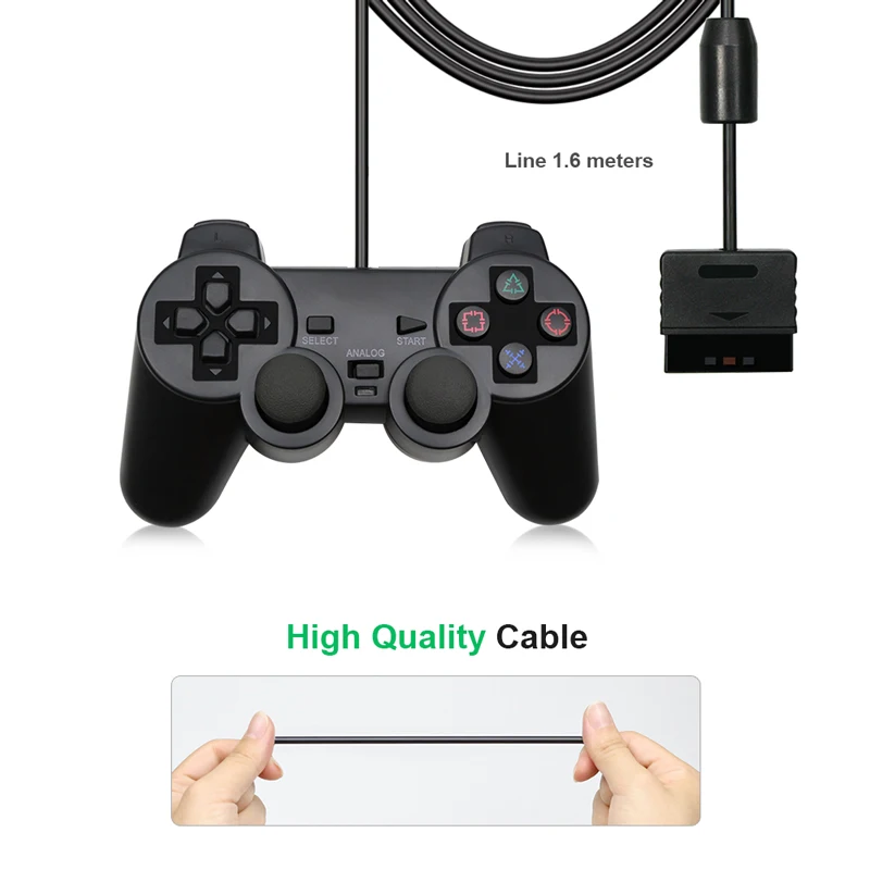 Проводной геймпад для Sony PS2 контроллер Mando PS2/PS2 джойстик playstation 2 проводной USB с