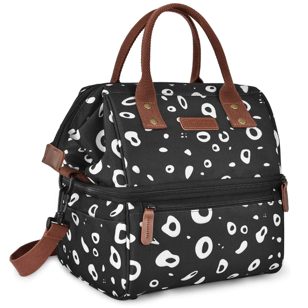 Сумки для ланча женщин изолированная сумка пикника двухслойная переносная