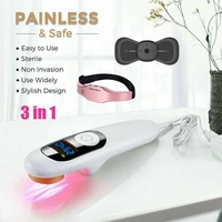lastek 3 in 1 home tools handheld pain relief laser therapy device pulse acupuncture head massager cervical massage sticker