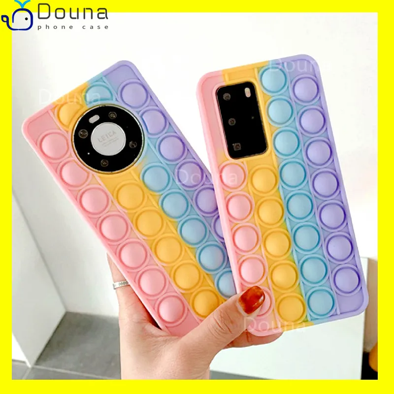 Relieve Stress Pop Push Bubble Case for Huawei P30 Lite P40 P Smart Z S Plus Mate 30 40E Pro Y9s Y8p Y7a Y9 Prime Honor 8A 8X 9X