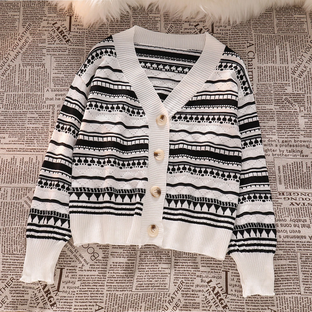 Недорогой Укороченный кардиган для женщин на весну лето осень 2021 Повседневный