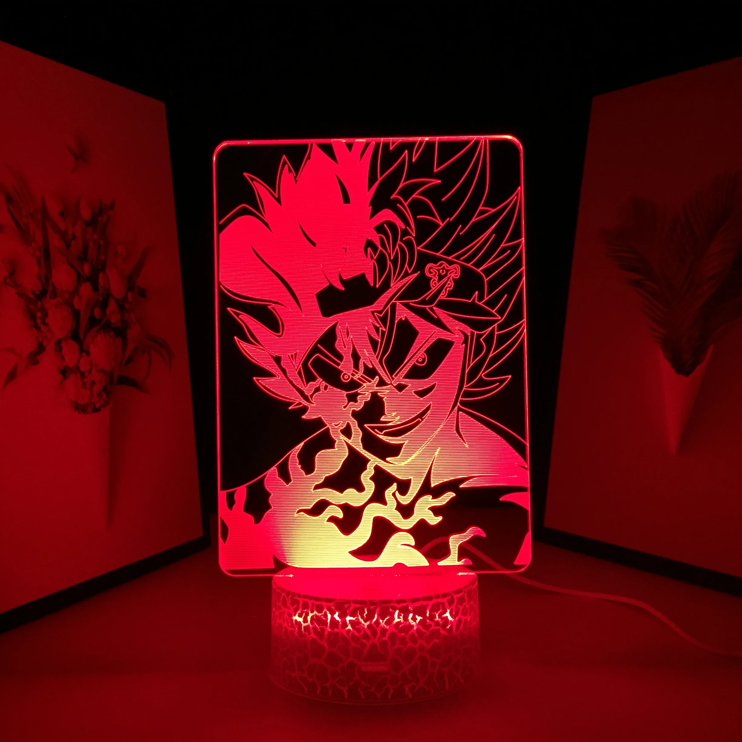 

3D Lamp Black Clover Anime Figure Asta Light for Kids Birthday Gift Night Light Manga Bedroom Decor Gadget Asta Lamp Dropship