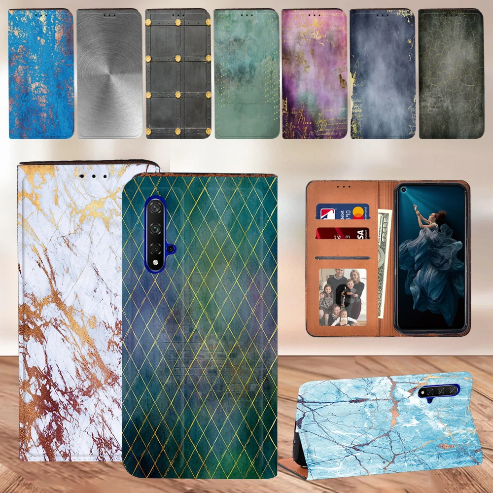 

Case for Huawei Honor 8A/8A Pro/8S/Honor 9X/9X Pro/10/20 Lite/NOVA 5T Lite Phone Leather Luxury with Card Slot Phone Accessories