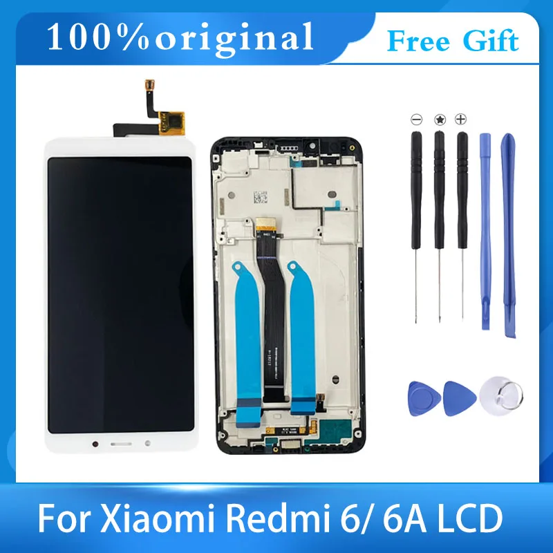 Дисплей с тачскрином и рамкой для Xiaomi Redmi 6A ЖК-дисплей дигитайзером 6 ремонтные