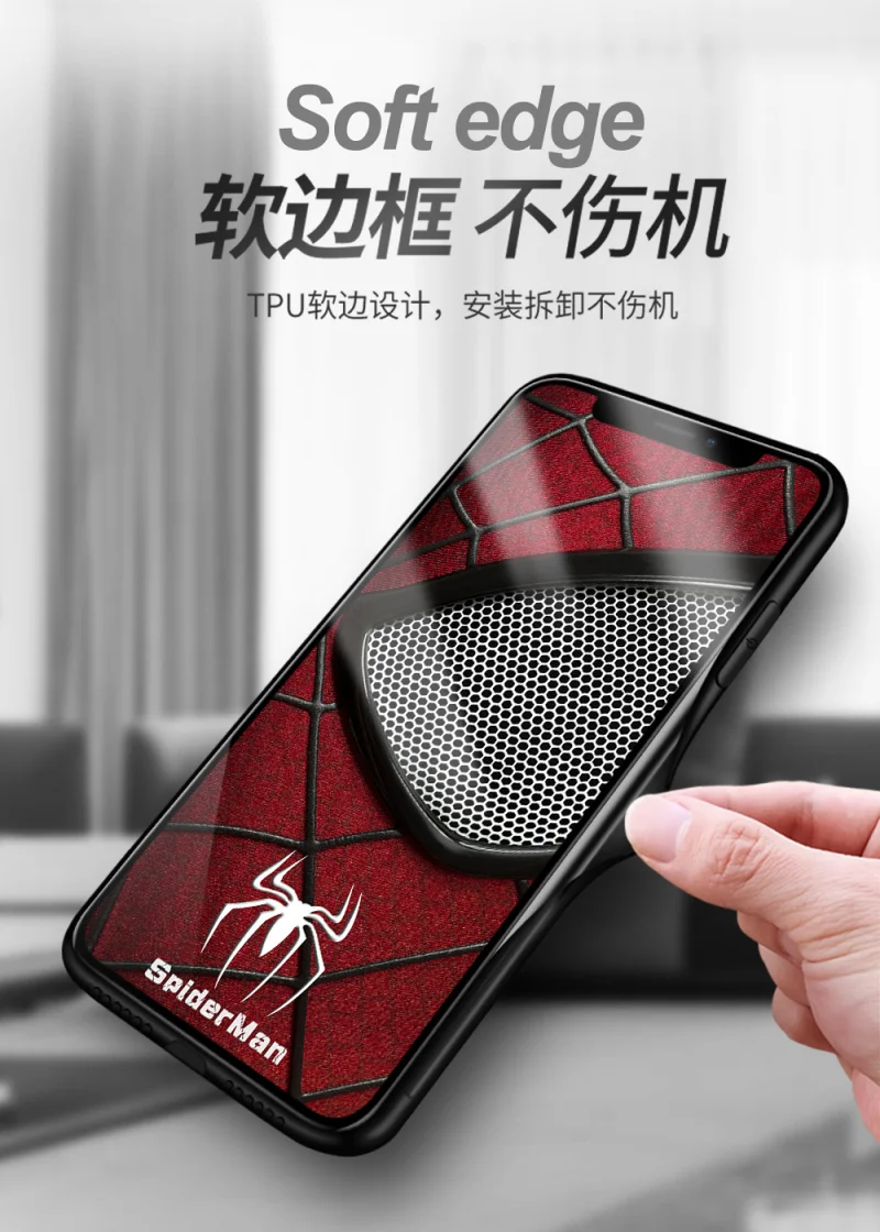 venom чехол из закаленного стекла для телефона для iPhone 6S 7 8PLUS XS MAX светодиодный роскошный стеклянный чехол для телефона