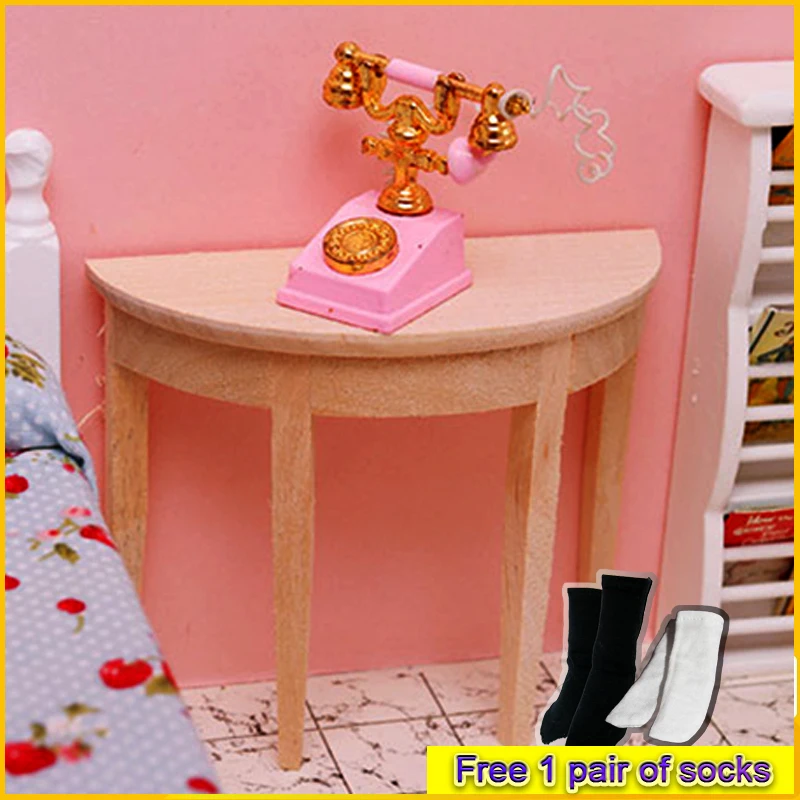 

12-точечный миниатюрный полукруглый стол OB11 из бревен, маленький стул, аксессуары для дома, украшение, маленький стул, кукольный домик
